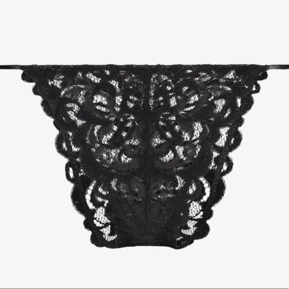 Free People Panties High Waisted Tanga Black - Picture 3 of 5